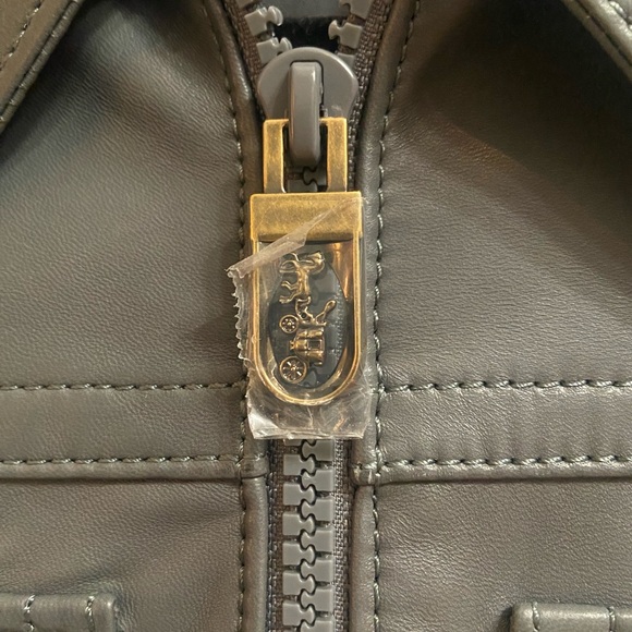 Men’s Coach Leather Blouson Jacket, Size 50 - Picture 13 of 16